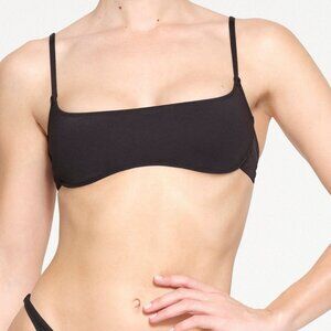 SIGNATURE SWIM MICRO SCOOP BIKINI TOP in ONYX size XL NWOT